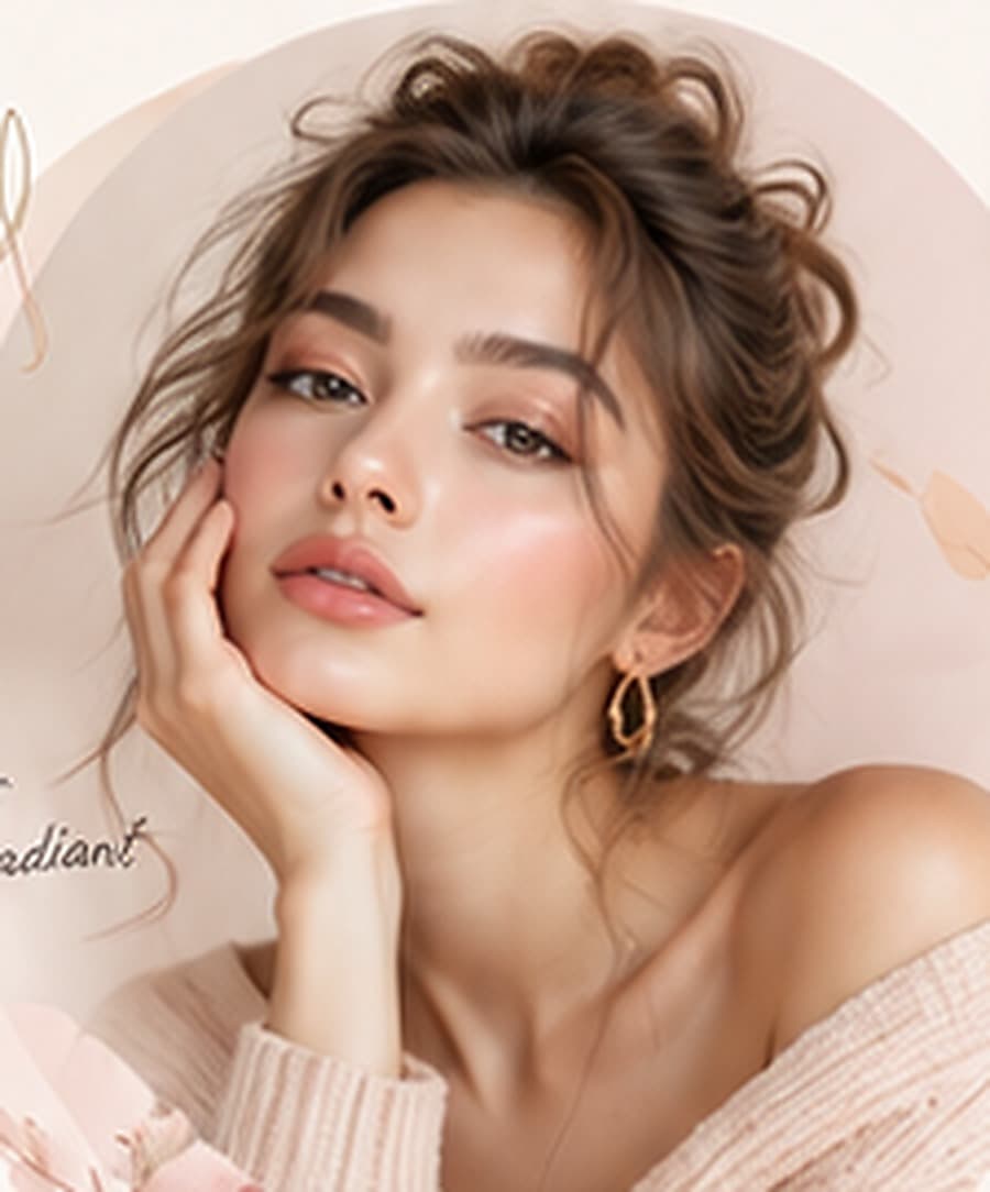 Editorial beauty portrait representing personalized color and style analysis